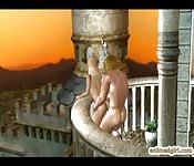 Coppia reale hentai sul balcone
