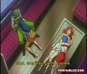 Rousse en bondage hentai