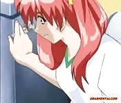 Tetona colegiala anime enculada en el baño del cole
