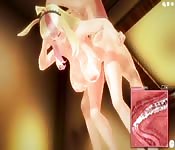 Una tettona asiatica in un fantasy hentai