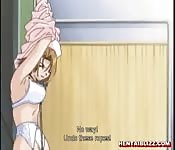 Garota em animação japonesa presa e masturbada