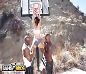Lisa Ann, two black studs and an interracial DP