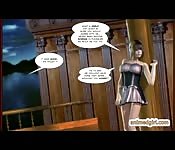 3D-Animation mit Transfrau, die bei einem Dreier gefickt wird