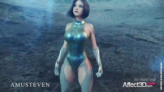 640px x 360px - 3D animated superhero Angelita fucked by an alien
